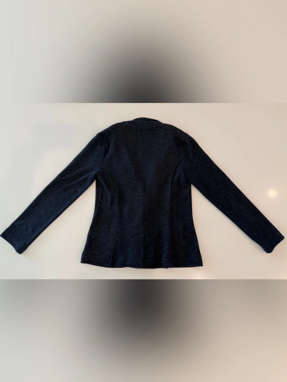 Banana Republic Navy Knit Blazer with Pink Trim
